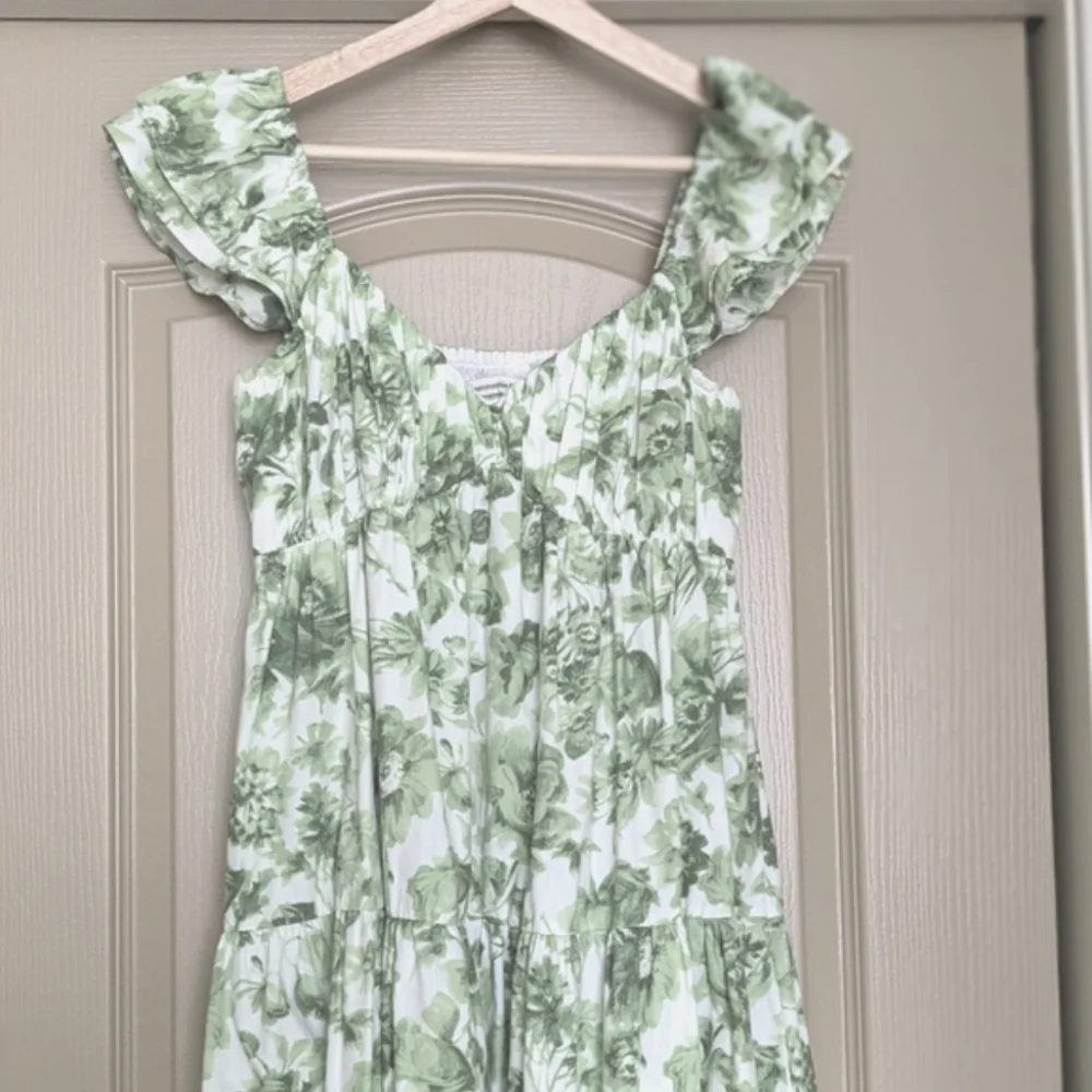 Abercrombie & Fitch Floral Ruffle Maxi Dress